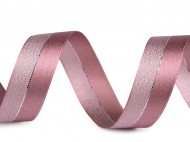 Stuha s lurexem šíře 25 mm 649 starorůžová, 20 m - zvětšit obrázek