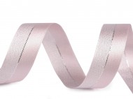 Stuha s lurexem šíře 25 mm 601 pudrová, 20 m - zvětšit obrázek