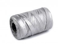 Lýko rafie přírodní metalické, k pletení tašek, šíře 5-8 mm 1 stříbrná, 1 ks - zvětšit obrázek