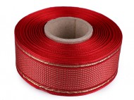 Stuha s lurexem a drátem šíře 40 mm - zvětšit obrázek