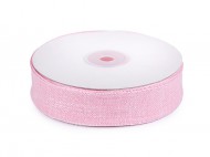 Plátnová stuha šíře 26 mm k popsání, potisku, imitace lnu - zvětšit obrázek