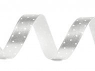 Vánoční stuha metalická hvězdičky šíře 16 mm - zvětšit obrázek