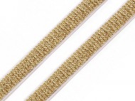 Pruženka brokátová / ramínková šíře 10 mm s lurexem 3 zlatá, 12.5 m - zvětšit obrázek
