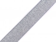 Pruženka s lurexem šíře 30 mm 4 šedá stříbrná, 1 m - zvětšit obrázek