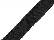 Pruženka řasená šíře 48 mm 1 černá, 1 m - zvětšit obrázek