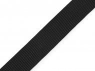 Pruženka s rypsovým vzorem / ramínková šíře 20 mm 4 černá, 18 m - zvětšit obrázek