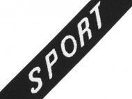 Pruženka měkká šíře 30 mm sport černá, 20 m - zvětšit obrázek