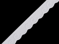 Pruženka jemná lemovací zdobená šíře 11 mm 1 Off White, 1 m - zvětšit obrázek