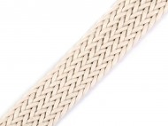 Splétaný popruh šíře 32 mm 1 režná světlá, 1 m - zvětšit obrázek