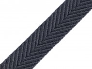 Oboustranný popruh šíře 38 mm 1 šedá tmavá, 1 m - zvětšit obrázek