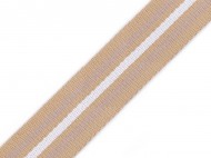Oboustranný popruh šíře 38 mm béžová písková, 1 m - zvětšit obrázek