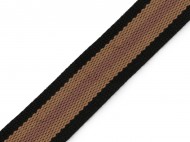 Oboustranný popruh šíře 38 mm 2 béžová černá, 1 m - zvětšit obrázek
