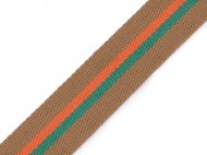 Oboustranný popruh šíře 38 mm 3 béžová tm., 1 m - zvětšit obrázek