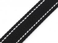 Popruh šíře 50 mm 3 černá, 1 m - zvětšit obrázek