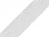 Hladký oboustranný popruh s leskem šíře 50 mm 1 Off White, 1 m - zvětšit obrázek