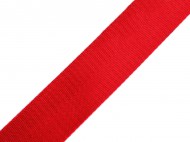 Hladký oboustranný popruh s leskem šíře 38 mm 6 červená, 1 m - zvětšit obrázek