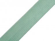 Hladký oboustranný popruh s leskem šíře 38 mm 8 zelená ledově, 1 m - zvětšit obrázek