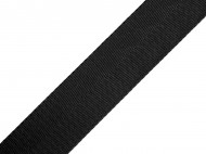 Hladký oboustranný popruh s leskem šíře 38 mm 13 černá, 1 m - zvětšit obrázek