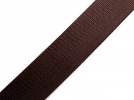 Hladký oboustranný popruh s leskem šíře 38 mm 16 hnědá, 1 m - zvětšit obrázek