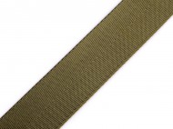 Hladký oboustranný popruh s leskem šíře 38 mm 15 zelená khaki, 1 m - zvětšit obrázek