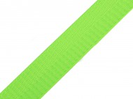 Hladký oboustranný popruh s leskem šíře 25 mm 9 zelená neon, 1 m - zvětšit obrázek