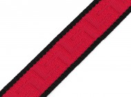 Popruh šíře 38 mm 1 červená černá, 1 m - zvětšit obrázek