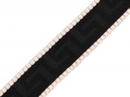 Popruh šíře 38 mm 3 černá béžová, 1 m - zvětšit obrázek