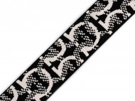 Oboustranný popruh šíře 38 mm 2 černá, 1 m - zvětšit obrázek