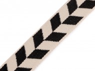 Popruh šíře 38 mm 1 černá černá, 1 m - zvětšit obrázek