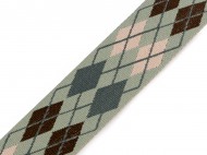 Oboustranný popruh šíře 50 mm 1 zelená šalvěj světlá, 1 m - zvětšit obrázek