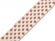 Popruh s 3D efektem šíře 38 mm 1 béžová, 1 m - zvětšit obrázek