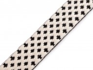 Popruh s 3D efektem šíře 38 mm 3 černá, 1 m - zvětšit obrázek