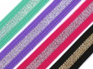 Popruh polypropylénový šíře 20 mm s lurexem - zvětšit obrázek