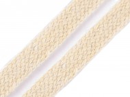 Bavlněná šňůra plochá / dutinka šíře 10 mm 3 režná, 25 m - zvětšit obrázek