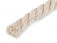 Bavlněná šňůra kroucená 12 mm macrame 1 režná světlá, 10 m - zvětšit obrázek