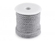Bavlněná šňůra kroucená 5 mm macrame 4 šedá světlá, 15 m - zvětšit obrázek