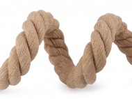 Bavlněná šňůra kroucená 20 mm macrame 3 režná přírodní, 1 m - zvětšit obrázek