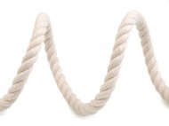 Bavlněná šňůra kroucená 10 mm tuhá, macrame