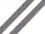 Bavlněná šňůra plochá / dutinka šíře 12 mm 4022 šedá, 1 m - zvětšit obrázek