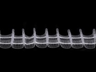 Záclonovka šíře 25 mm tužkové řasení transparent, 50 m - zvětšit obrázek