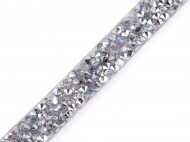 Prýmek s kamínky šíře 10 mm nažehlovací crystal AB, 1 m - zvětšit obrázek