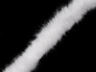 Všívací lemovka / lampas z umělé kožešiny kulatý šíře 2 cm 1 Off White, 1 m - zvětšit obrázek