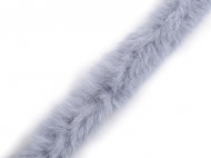 Všívací lemovka / lampas z umělé kožešiny kulatý šíře 2 cm 9 modrošedá světlá, 1 m - zvětšit obrázek