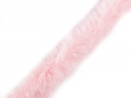 Všívací lemovka / lampas z umělé kožešiny kulatý šíře 2 cm 6 růžová sv., 1 m - zvětšit obrázek