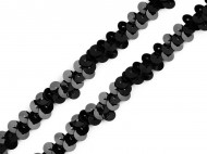 Flitrový prýmek šíře 10 mm elastický 4 černá, 1 m - zvětšit obrázek