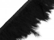 Prýmek - krocaní peří šíře 9-12 cm 8 černá, 2 m - zvětšit obrázek