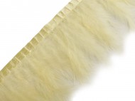 Prýmek - krocaní peří šíře 9-12 cm 2 krémová světlá, 2 m - zvětšit obrázek