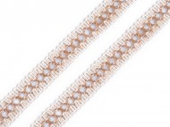 Bavlněný prýmek / vsadka s jutou šíře 18 mm - zvětšit obrázek