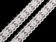 Francouzská elastická krajka šíře 24 mm 1 Off White, 1 m - zvětšit obrázek