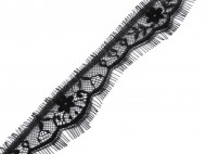 Francouzská krajka šíře 40 mm 2 černá, 3 m - zvětšit obrázek